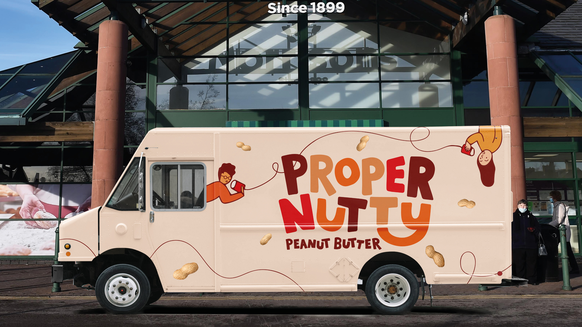 Mock up of delivery van